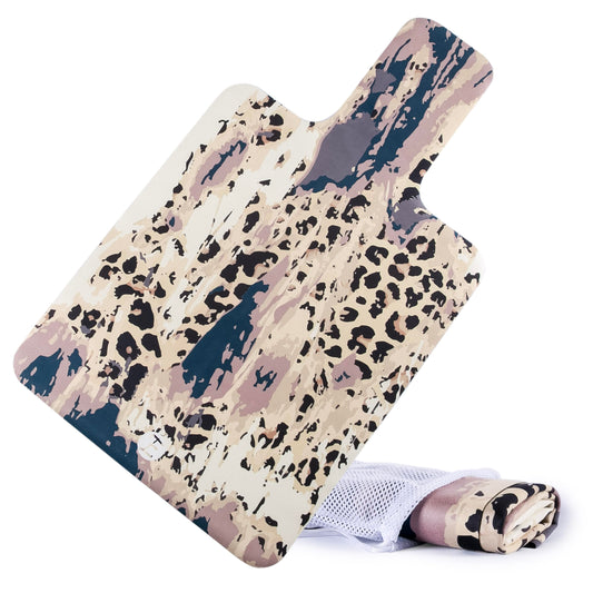 Echome Pilates Reformer Mat towel Pilates Reformer Mat non slipReformer Mat Easy to Wash Light Weight Portable (Leopard)
