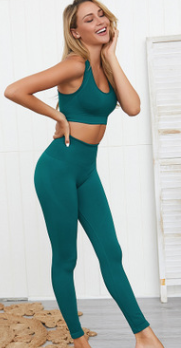 Seamless Knitted Yoga Set for Women with Vest
