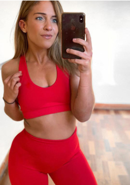 Seamless Knitted Yoga Set for Women with Vest