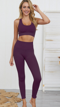 Seamless Knitted Yoga Set for Women with Vest